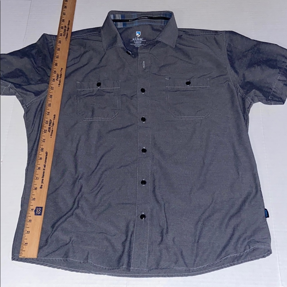 Kuhl Response7222  Men's Lrg Gray short sleeve button up shirt